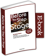 Before You Step on Stage